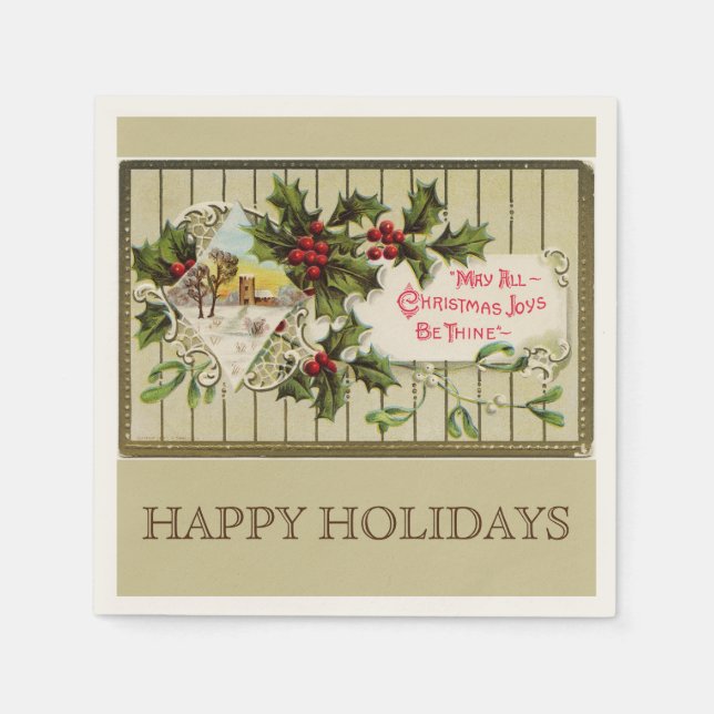 Jul Joy Glad helg Pappersservett (Framsidan)