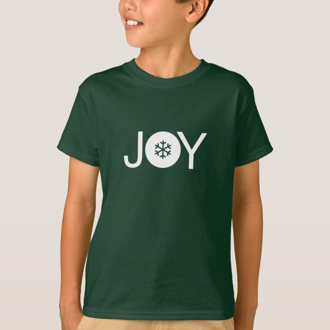 Jul Joy Grönt och White Kids T-Shirt (Framsida)