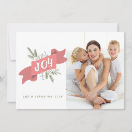 Jul Joy Helgdag Banner Photo Hälsning Julkort