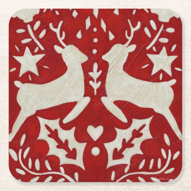 Jul Joy I Underlägg Papper Kvadrat (Framsidan)