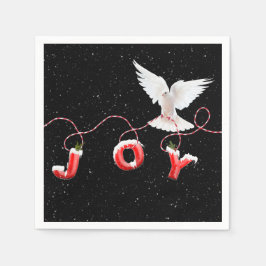 Jul Joy med Dove och Snöflingor Pappersservett