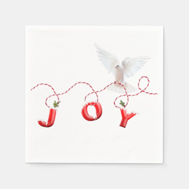 Jul Joy med White Dove Pappersservett (Framsidan)