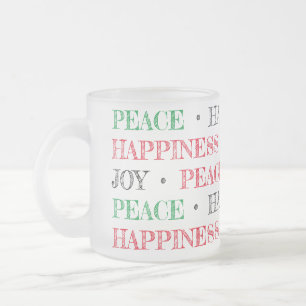 Jul Joy Peace Lycka Frostad Glasmugg