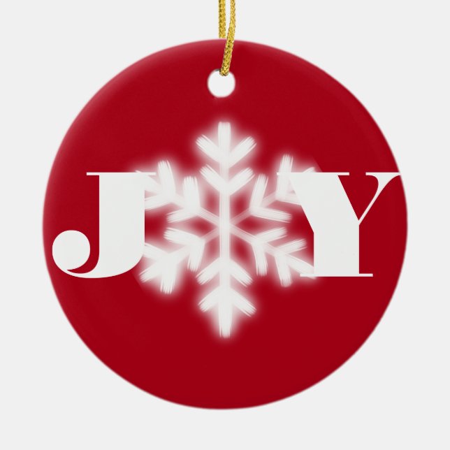 Jul Joy personaliserar den minimalistiska elegante Julgransprydnad Keramik (Framsidan)