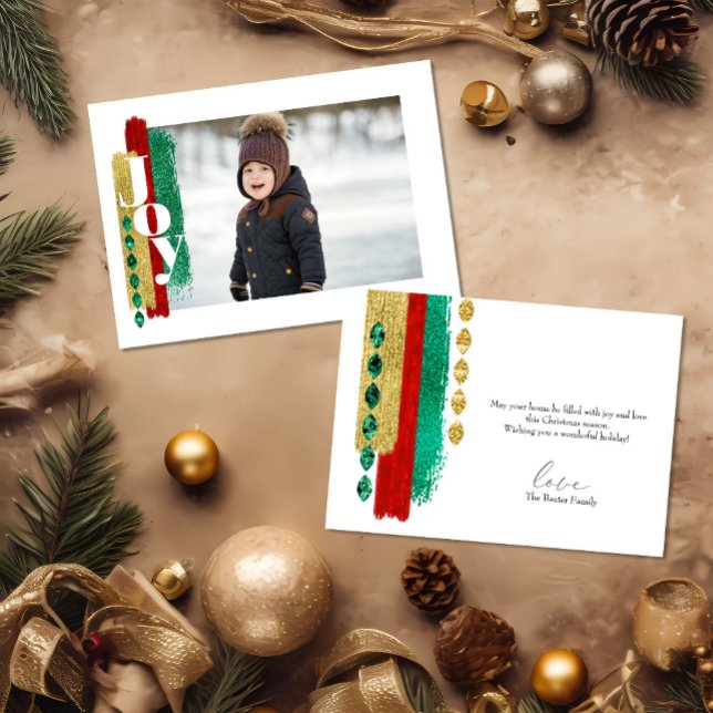 Jul Joy Photo Card Inbjudningar (Skapare uppladdad)