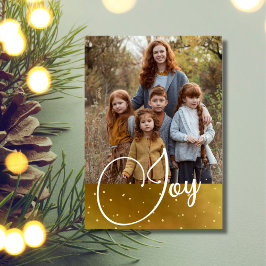 Jul Joy Photo Guld Julkort
