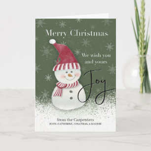 Jul Joy Snögubbe från eget namn Kort