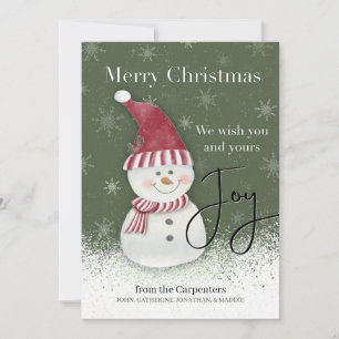 Jul Joy Snögubbe Personlig Kort