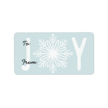 Jul JOY Snowflake Gift Label