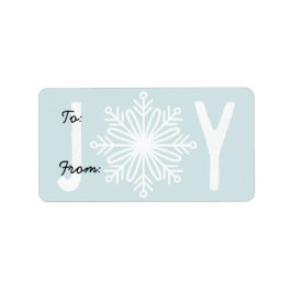 Jul JOY Snowflake Gift Label Adressetikett