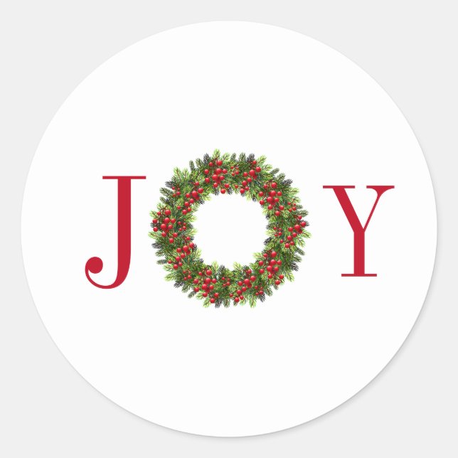 Jul Joy Stickers Runt Klistermärke (Framsida)