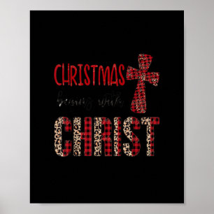 Jul jul börjar med Christian Leopard Red Poster