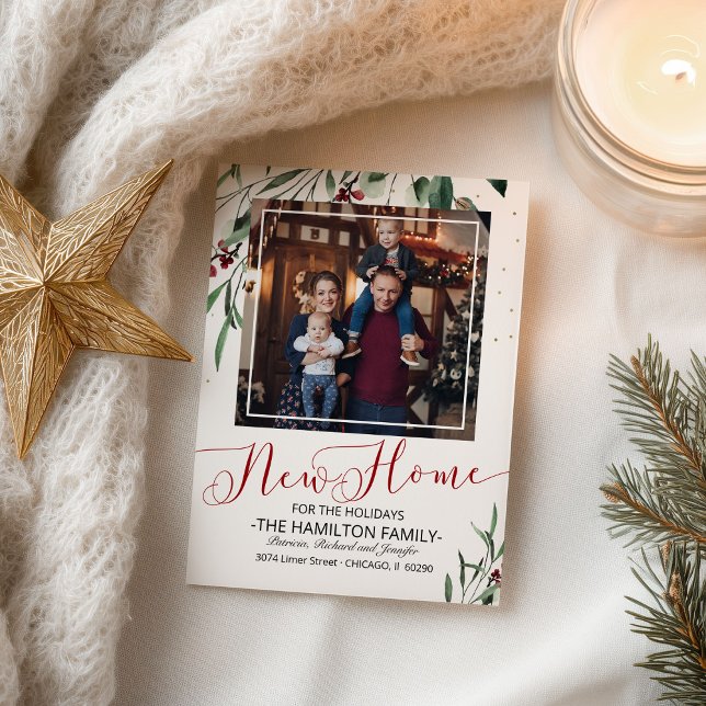 Jul jul flyttmeddelande foto helg vykort (Skapare uppladdad)