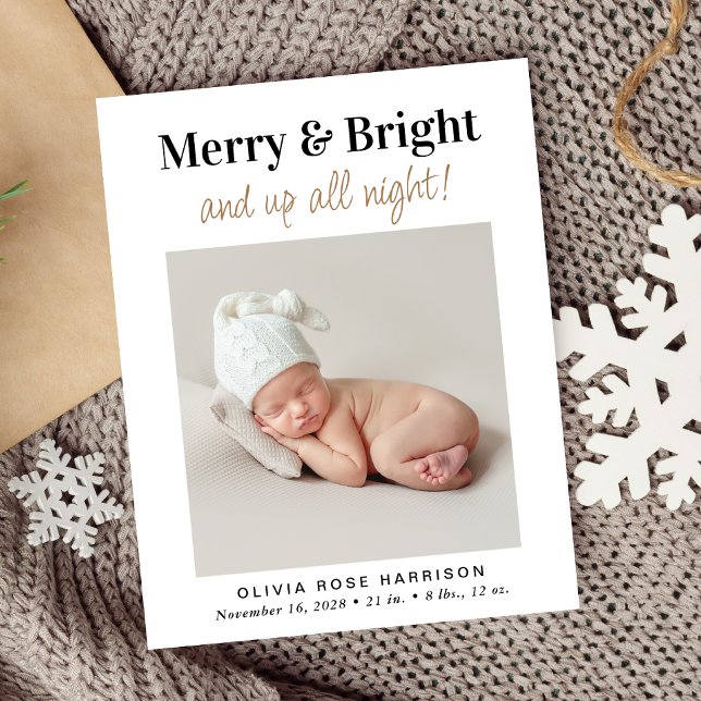 Jul Jul Jul Födselannons på Budget Foto (A fun and unique way to introduce family and friends to your baby this holiday season)