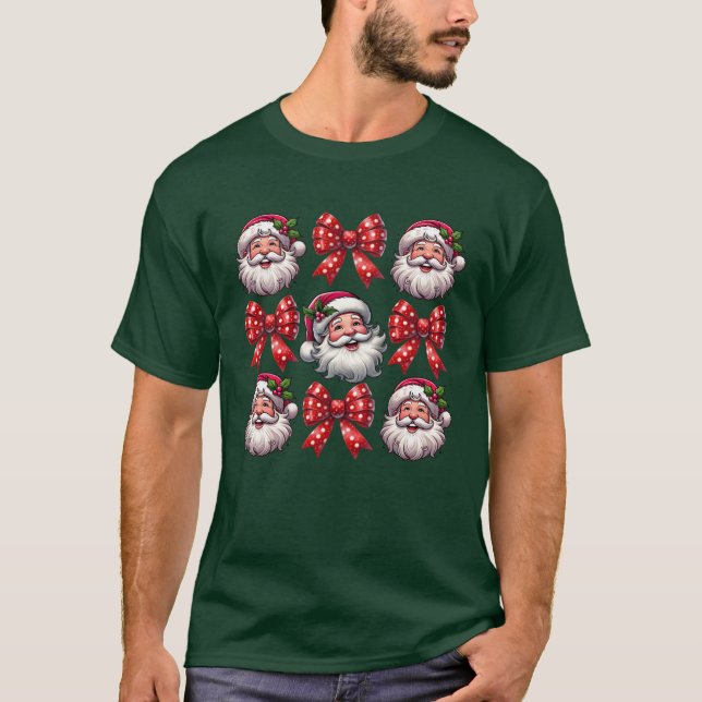 Jul jul jul, jultomten Retro-flicka T Shirt (Framsida)