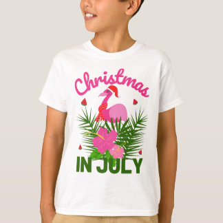 Jul jul jul söta tomteflamingo t shirt