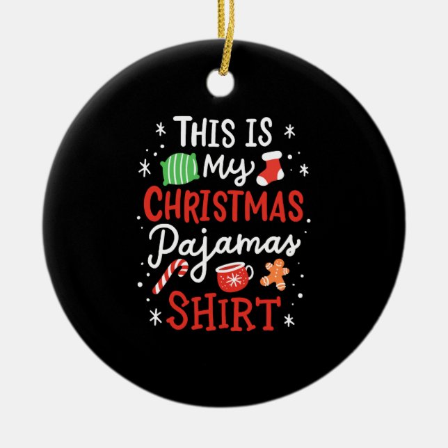 Jul jul Pajama Julgransprydnad Keramik (Framsidan)