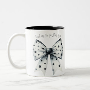 Jul jul - Polka dots Bow Festive Två-Tonad Mugg