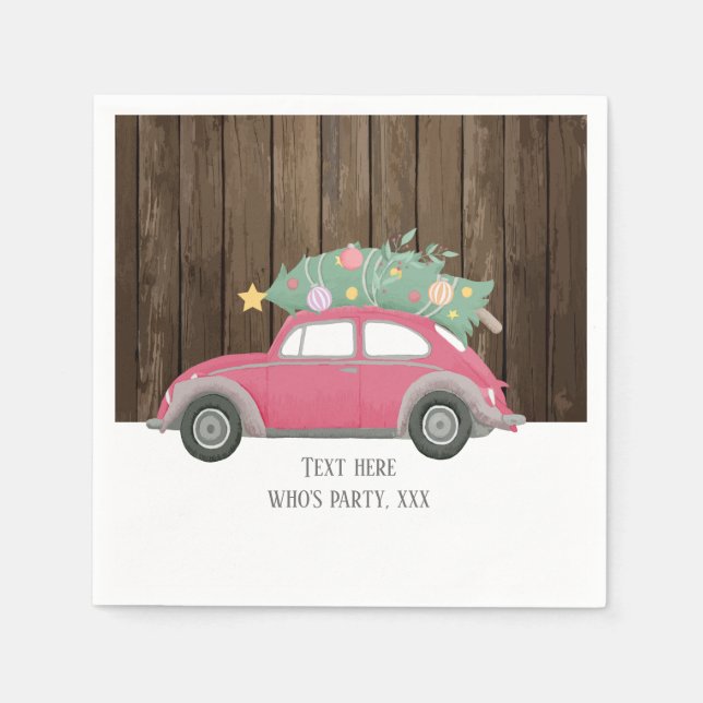 jul, julafton, babypojke, julgran, bil pappersservett (Framsidan)