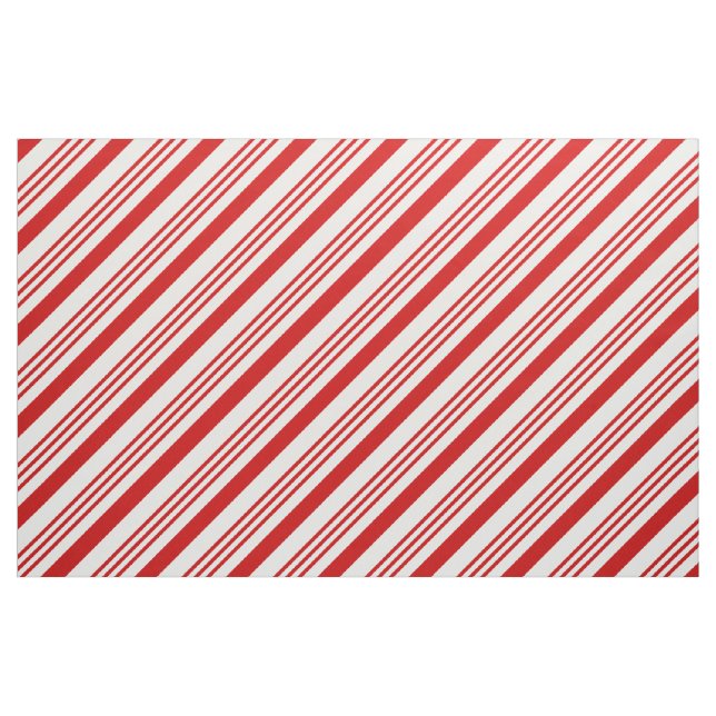 Jul Julafton Candy cane Rand Retro Mönster Tyg (Fat Quarter)