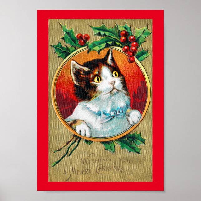 Jul, Julafton Cat Poster (Framsidan)