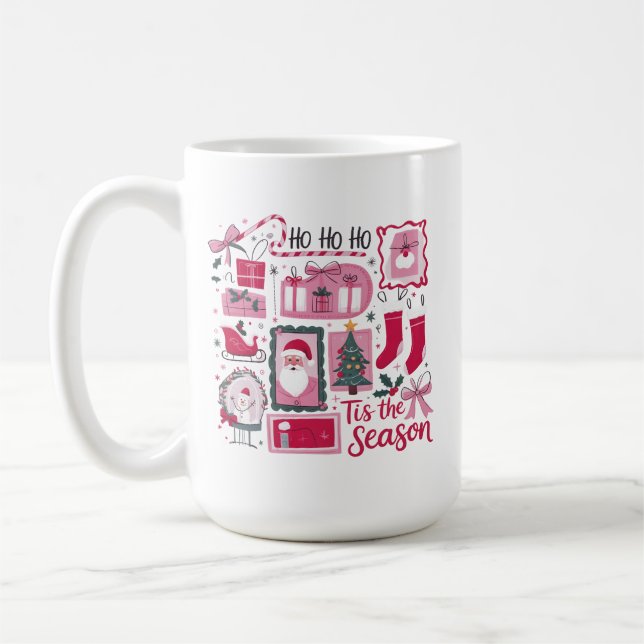 Jul Julafton Träd Tis Helgdag Santa Santa Kaffemugg (Vänster)