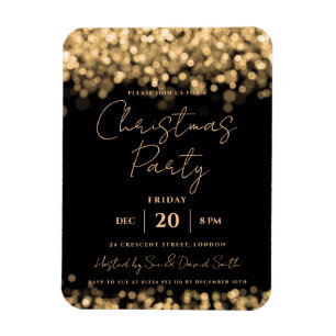 Jul Julfest Guld Shimmering Ljus Inv Magnet