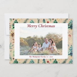 Jul Julgran Botanisk Grönska Foto Grenar Julkort