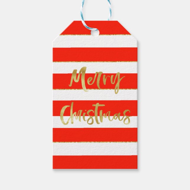 Jul Julhälsningar Personal Red Presentetikett (Framsidan)