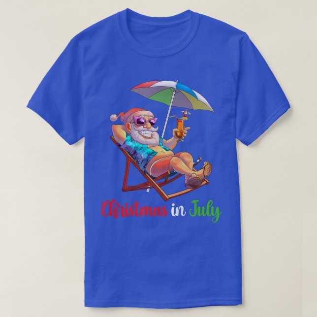 Jul: Juli-Beach-ordförande Paraplla Cockt T Shirt (Design framsida)