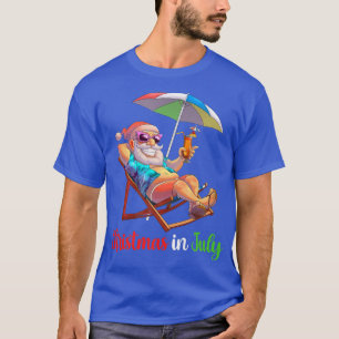 Jul: Juli-Beach-ordförande Paraplla Cockt T Shirt