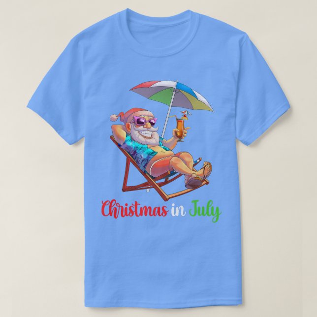 Jul: Juli-Beach-ordförande Paraplla Cockt T Shirt (Design framsida)