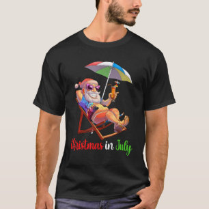 Jul: Juli-Beach-ordförande Paraplla Cockt T Shirt