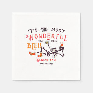 Jul juli Skeleton Sommar Ween Beer Birthday Pappersservett