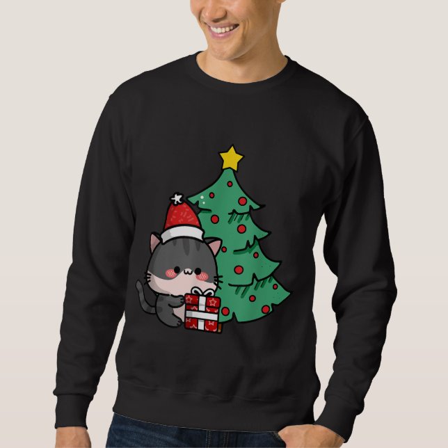 Jul-julklapp i Kväll Lång Ärmad Tröja (Framsida)