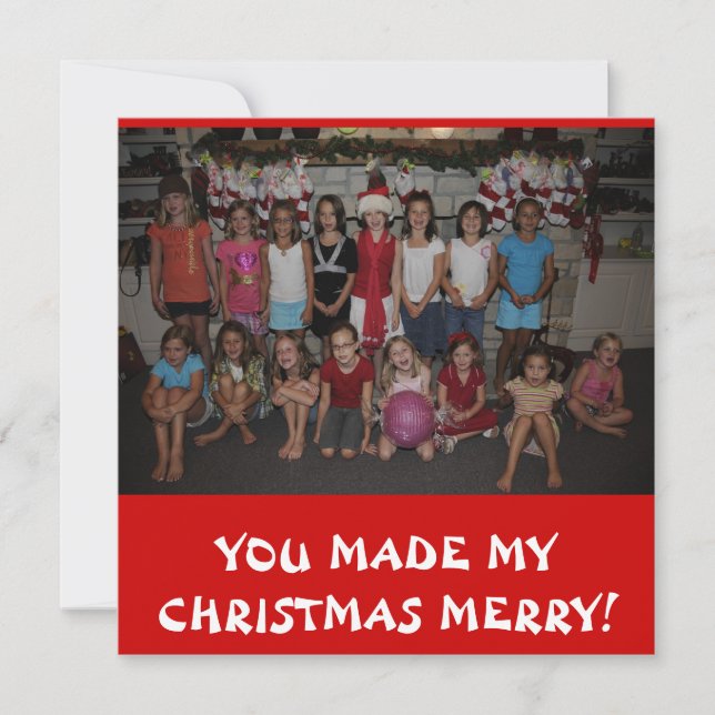 Jul julkort tack! inbjudningar (Framsida)