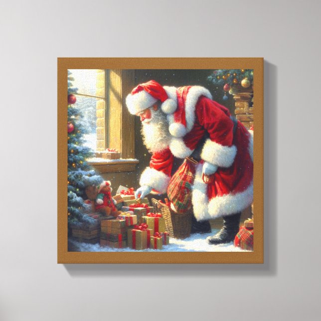 Jul Jultomten 3 Canvastryck (Framsida)