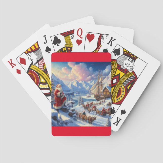 Jul Jultomten 6 Casinokort (Baksidan)