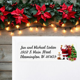 Jul Jultomten Anpassar Returadress Returadress Etikett