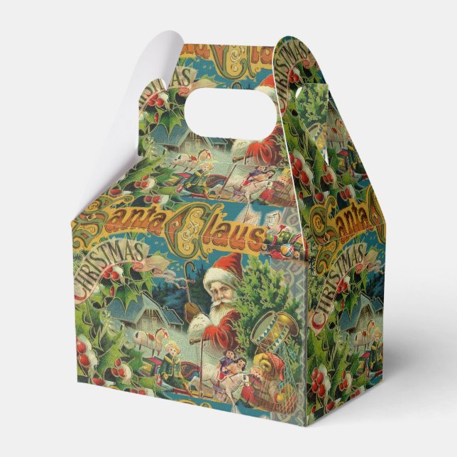 Jul Jultomten Antique Art Presentaskar (Framsidan Sidan)