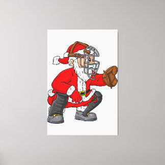 Jul Jultomten Baseball Catcher Boys Girls Canvastryck