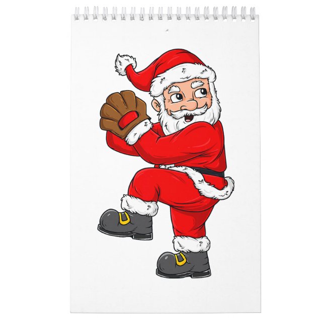 Jul Jultomten Baseball Catcher Boys Girls Kalender (Omslag)