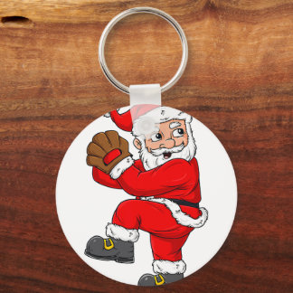 Jul Jultomten Baseball Catcher Boys Girls Nyckelring