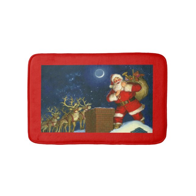 Jul Jultomten Bath Mat Red Badrumsmatta (Framsidan)