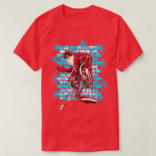 Jul Jultomten BMX Freestyle-trick T Shirt (Design framsida)