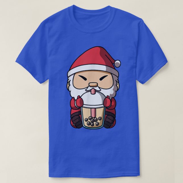 Jul Jultomten Boba Mjölk Tea Bubble Tea Ani T Shirt (Design framsida)