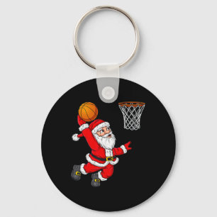 Jul Jultomten Dunking A Basketball Roligt Xma Nyckelring