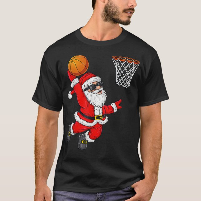 Jul Jultomten Dunking En coola på julafton T Shirt (Framsida)