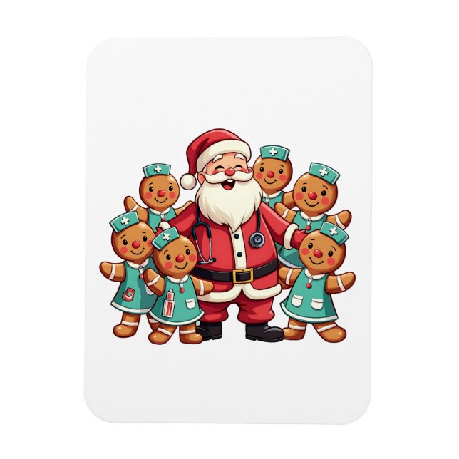 Jul Jultomten Gingerbröd Nurses Magnet (Vertikal)