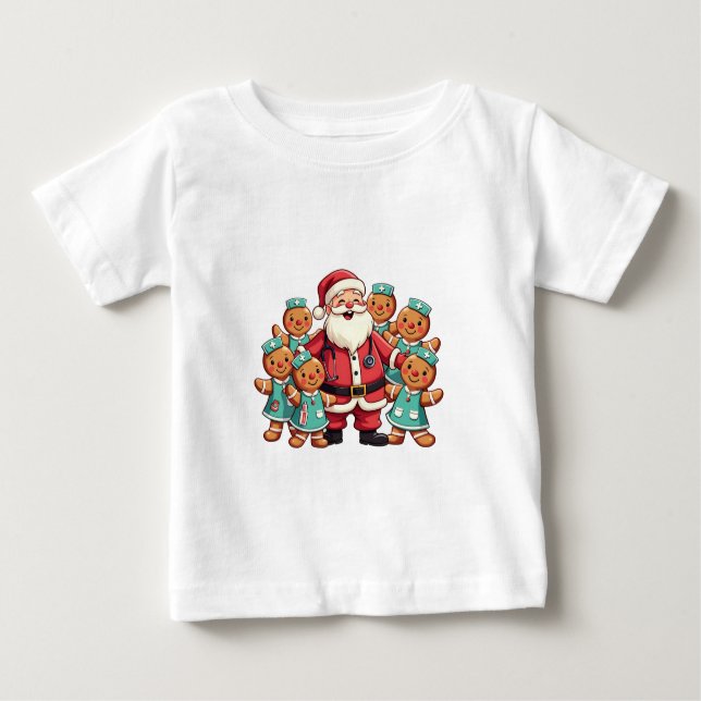 Jul Jultomten Gingerbröd Nurses T Shirt (Framsida)